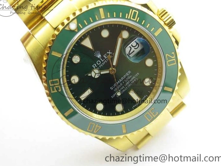 Wrapped YG 116610 Wrapped A2836 Edition ROF Submariner LV YG Green Bracelet on Best Dial 0422